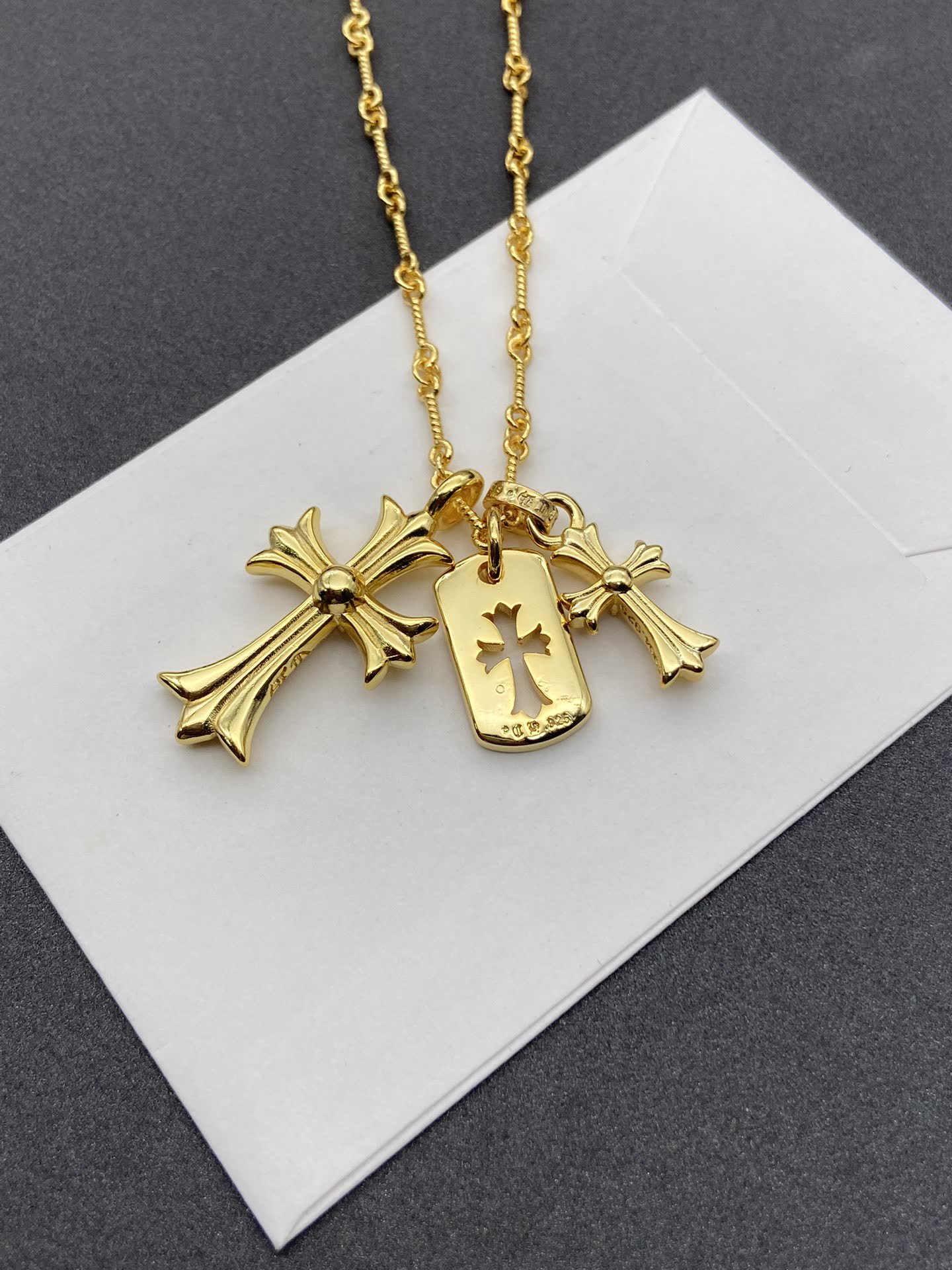 Chrome Hearts Elegant Cross Pendant Necklace